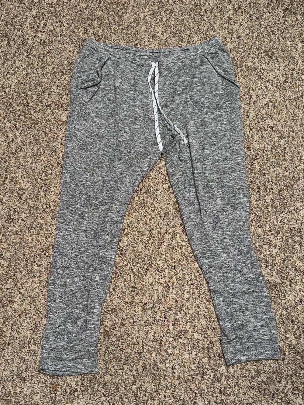 Kids juniors size XL lounge pants Gray Pull-On Jogger Pants with Drawstring